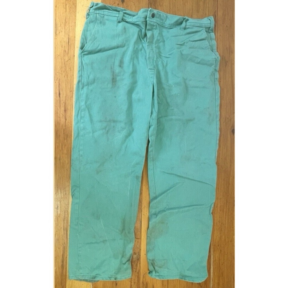 Itex‎ Inc Mens 42x32 FRC Pants Green Banox FR3 flame Resistant Work Pants Used
